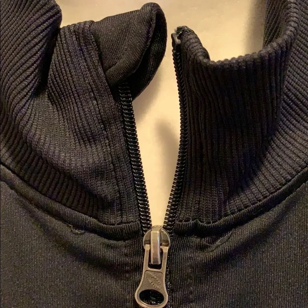 TEK Gear sweat jacket. Black W/ gray floral insets​​​​​​​​​​​​​​​​​​​​